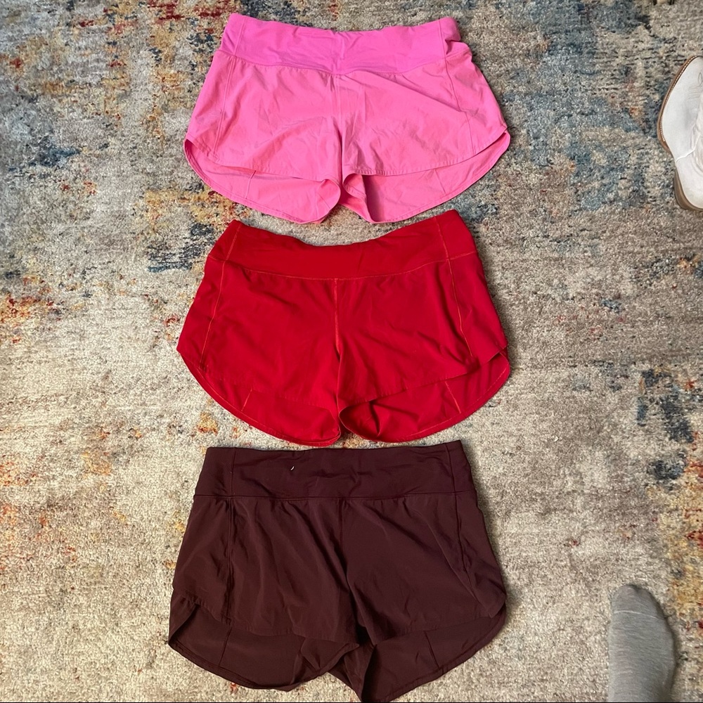 Bundle of Speed up Mid-Rise Lululemon shorts 4” updated fit.